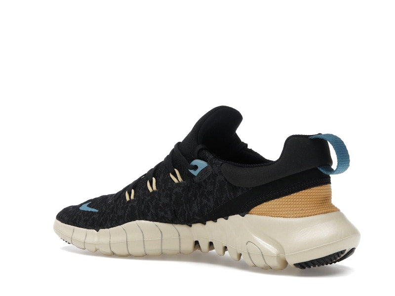 Nike Free Run 5.0 Next Nature Black Anthracite Wheat Gold Noise Aqua (Women's)