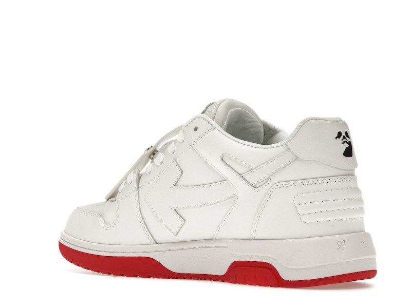 OFF-WHITE Out Of Office OOO Low Tops White Red