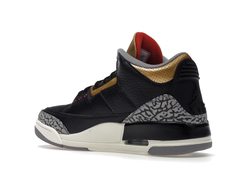 Jordan 3 Retro Black Cement Gold (Women's)