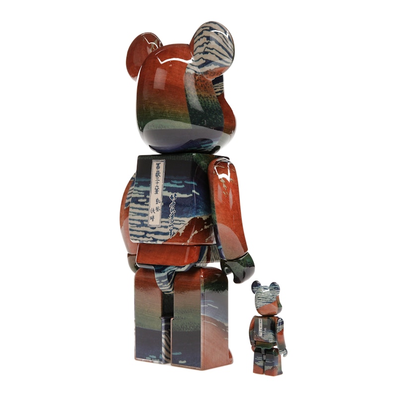 Bearbrick Katsushika Hokusai (Thirty-six Views of Tomitake, Fine Wind, Clear Morning) 100% & 400% Set