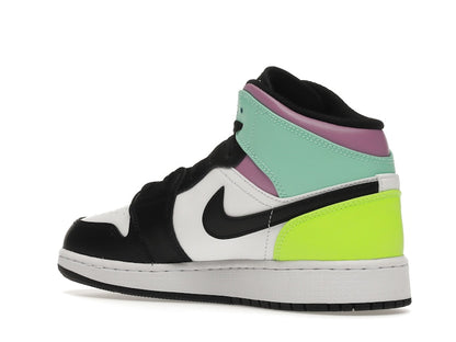 Jordan 1 Mid Pastel Black Toe (GS)