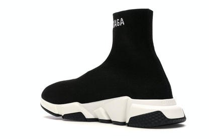 Balenciaga Speed Sock Slip-On Black White