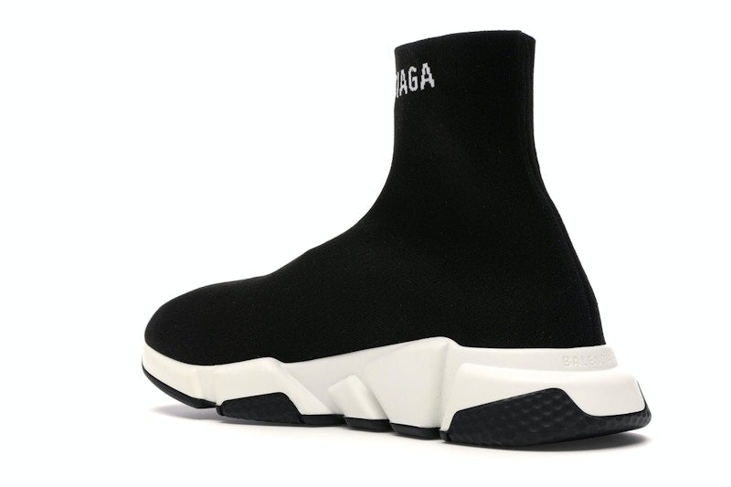 Balenciaga Speed Sock Slip-On Black White