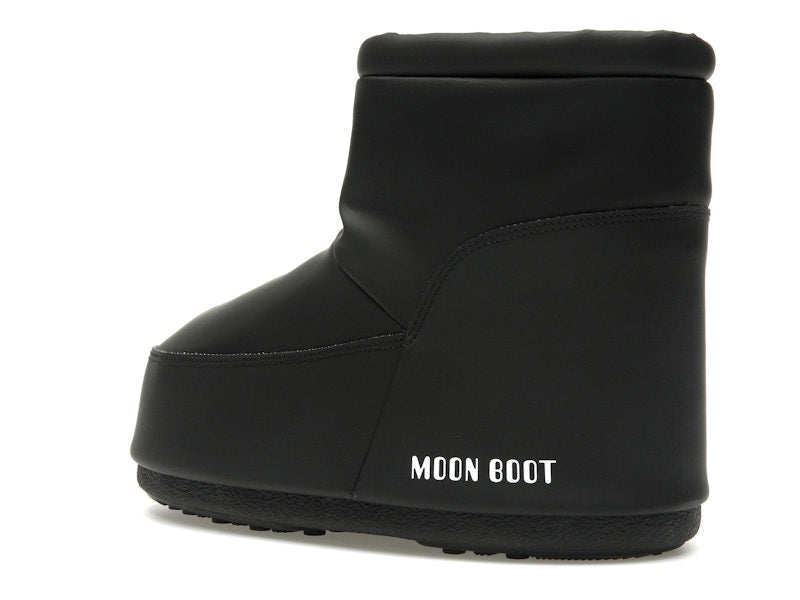 Moon Boot No Lace Rubber Boot Black