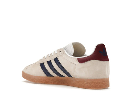 adidas Gazelle Beige Dark Blue Collegiate Burgundy