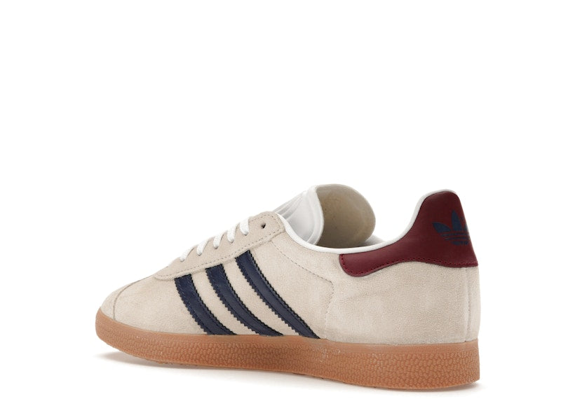adidas Gazelle Beige Dark Blue Collegiate Burgundy