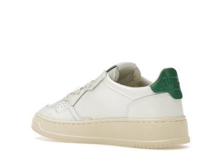 Autry Medalist Leather Low White Green (Women's)