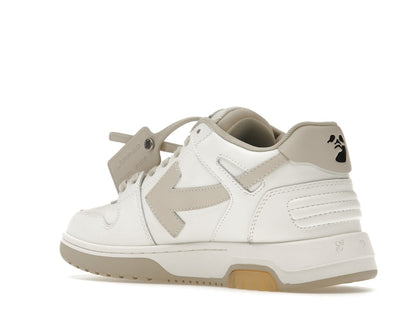 OFF-WHITE Out Of Office OOO Low Tops White Beige