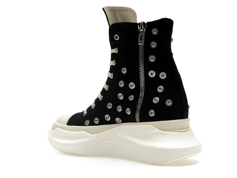 Rick Owens DRKSHDW Abstract Sneaks Studded Eyelets Black Milk
