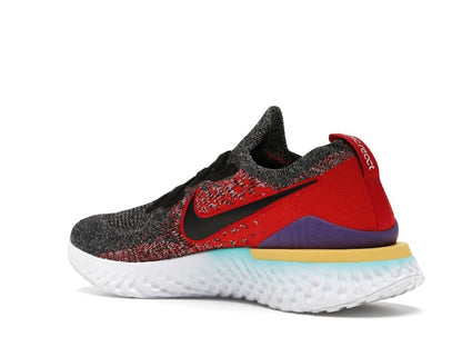 Nike Epic React Flyknit 2 Black Hyper Jade University Red