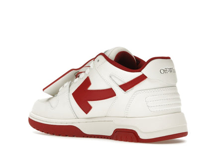 OFF-WHITE Out Of Office OOO Low Tops White Burgundy
