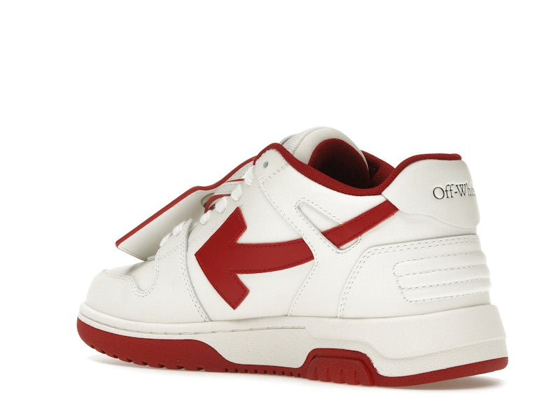 OFF-WHITE Out Of Office OOO Low Tops White Burgundy