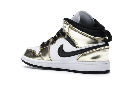 Jordan 1 Mid Metallic Gold Black White (PS)