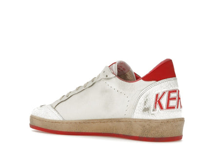 Golden Goose Ball-Star Low White Red