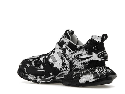 Balenciaga Track Graffiti Black White