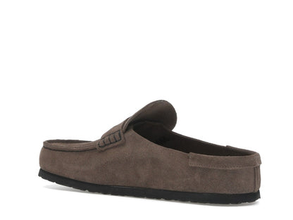 Birkenstock Naples Wrapped Suede Leather Concrete Grey