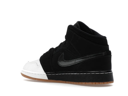 Jordan 1 Mid Black White Gold (GS)