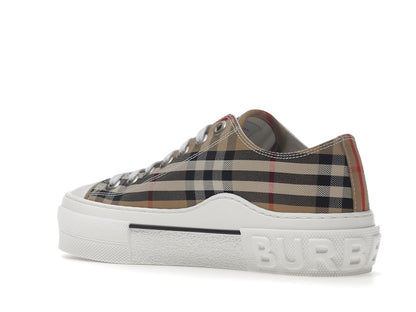 Burberry Vintage Check Cotton Sneakers Archive Beige White (Women's)