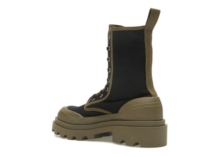 Bottega Veneta Lace-Up Boots Black Green