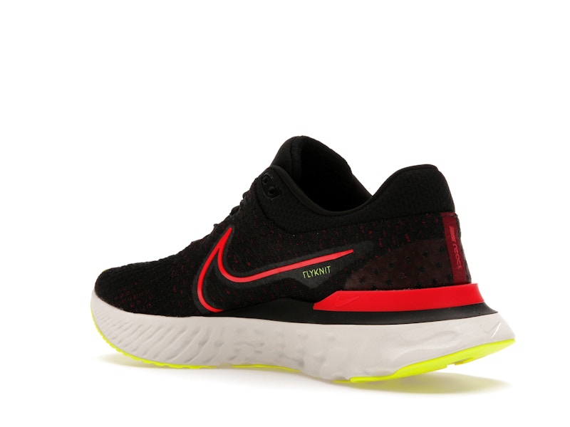 Nike React Infinity Run Flyknit 3 Black Siren Red Volt