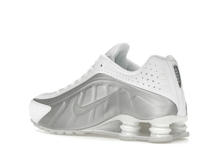 Nike Shox R4 White Bright Crimson Metallic Silver