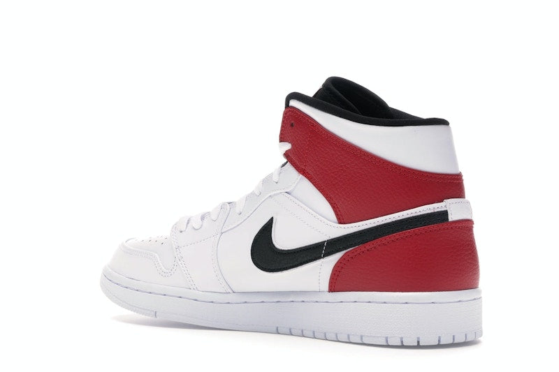 Jordan 1 Mid White Black Gym Red