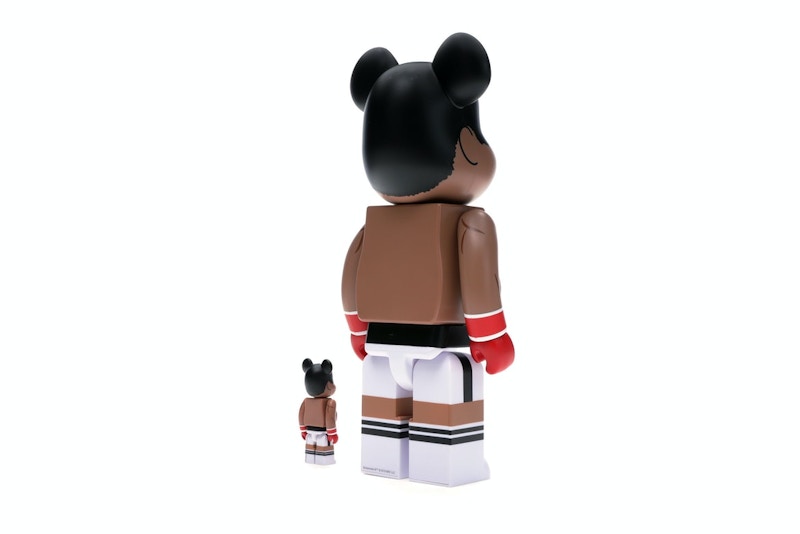 Bearbrick Muhammad Ali 100% & 400% Set Brown