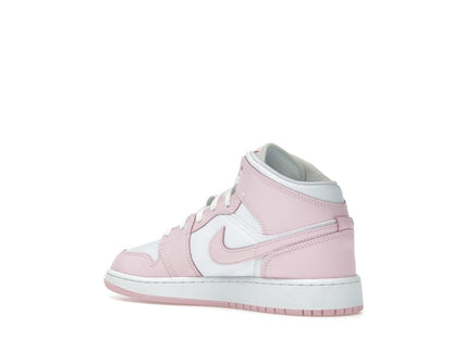 Jordan 1 Mid Pink Foam Fire Red (GS)