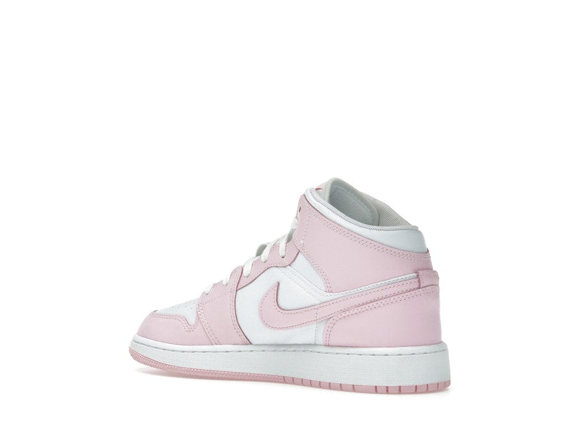 Jordan 1 Mid Pink Foam Fire Red (GS)