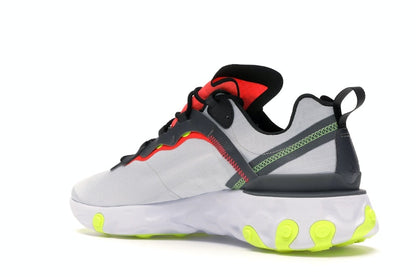 Nike React Element 55 Pure Platinum Bright Crimson Volt