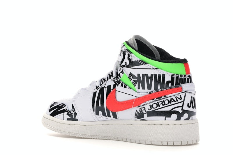 Jordan 1 Mid All Over Logos (GS)