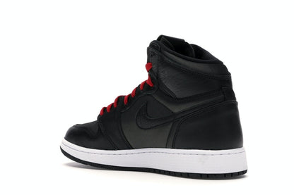 Jordan 1 Retro High Black Satin Gym Red Black (GS)