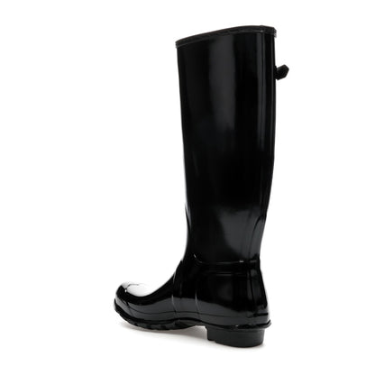Hunter Original Tall Gloss Rain Boots Black (Women's)