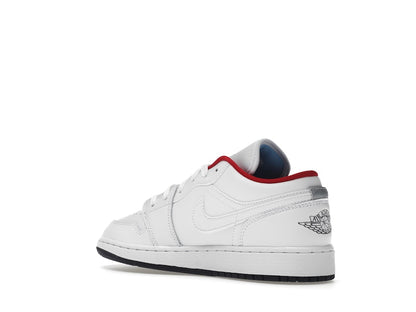 Jordan 1 Low White Gym Red Black (GS)