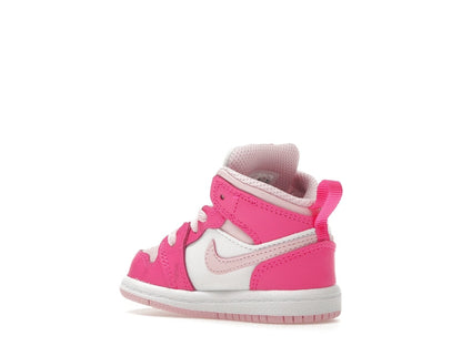 Jordan 1 Mid White Fierce Pink (TD)