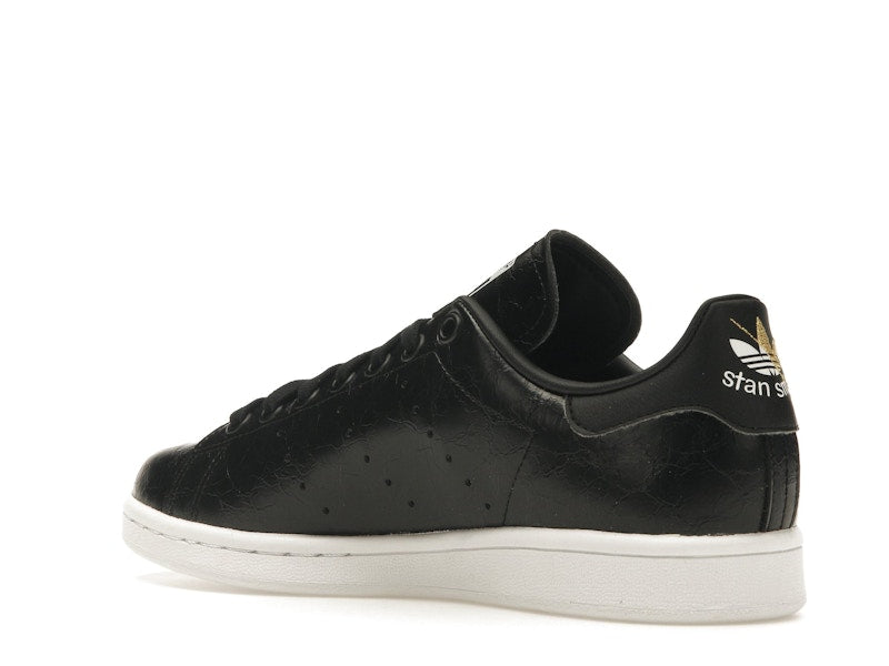 adidas Stan Smith Cracked Leather Black Gold (Women's)