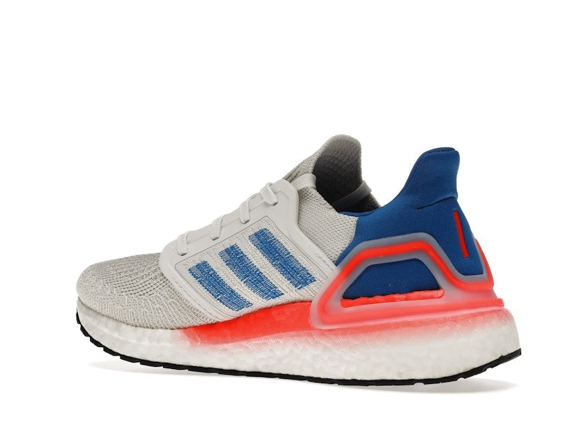 adidas Ultra Boost 20 White Glory Blue Solar Red