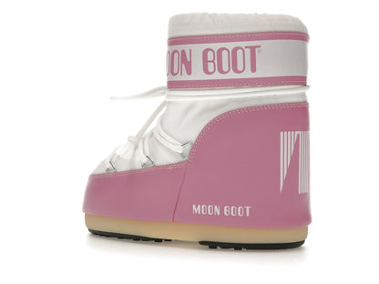 Moon Boot Icon Nylon Low Boot Pink White