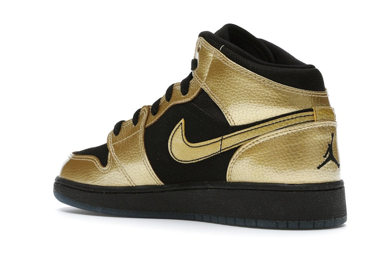Jordan 1 Mid Metallic Gold Coin Black (GS)