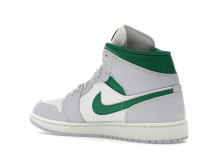 Jordan 1 Mid White Pure Platinum Pine Green
