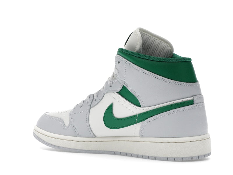 Jordan 1 Mid White Pure Platinum Pine Green