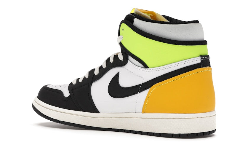 Jordan 1 Retro High White Black Volt University Gold