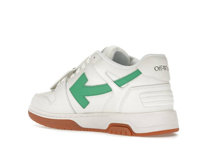 OFF-WHITE Out Of Office OOO Low Tops White Bright Green Brick Red