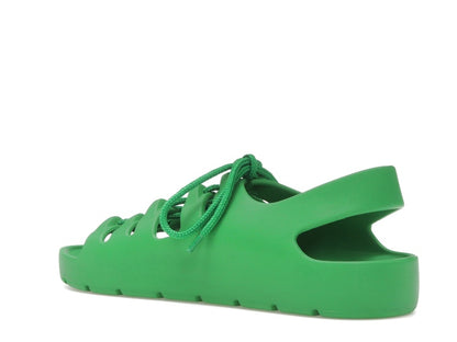 Bottega Veneta Jelly Lace Up Sandal Green