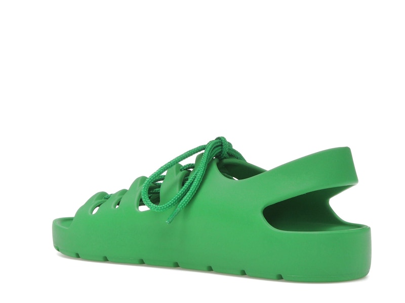 Bottega Veneta Jelly Lace Up Sandal Green