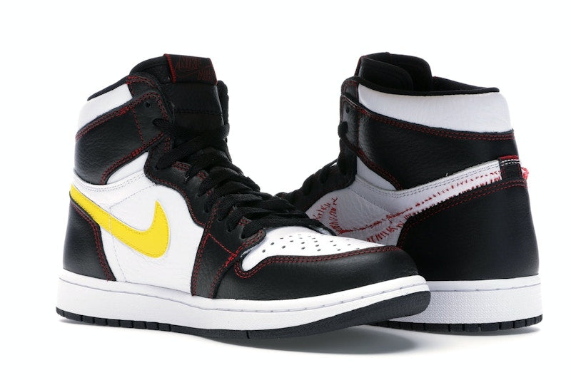 Jordan 1 Retro High Defiant White Black Gym Red