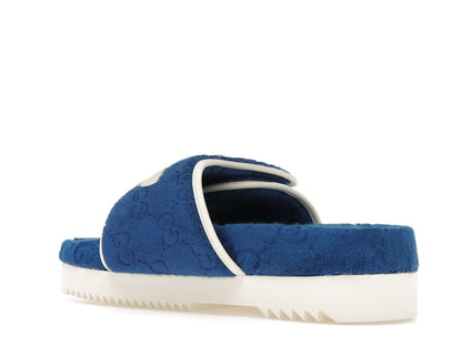 adidas x Gucci GG Platform Sandal Blue