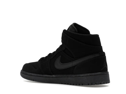Jordan 1 Mid Black Black White
