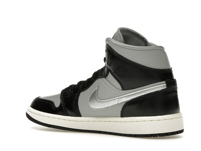 Jordan 1 Mid SE Black Metallic Silver (Women's)