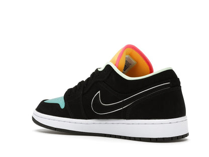 Jordan 1 Low Black Aurora Green Laser Orange